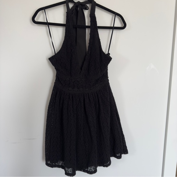 Free People Boho Halter Top Mini dress – Flowy Gauze Style - Picture 3 of 8